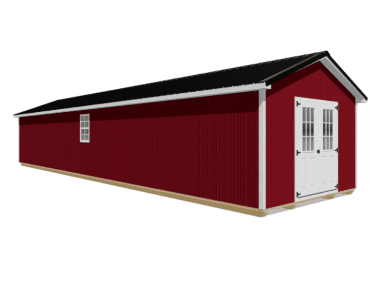 3D rendering of a 14x44 shed from premier building solutions