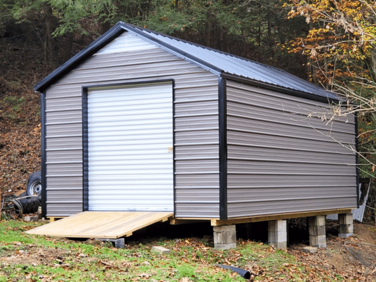8x10 Metal A-frame backyard sheds in VA