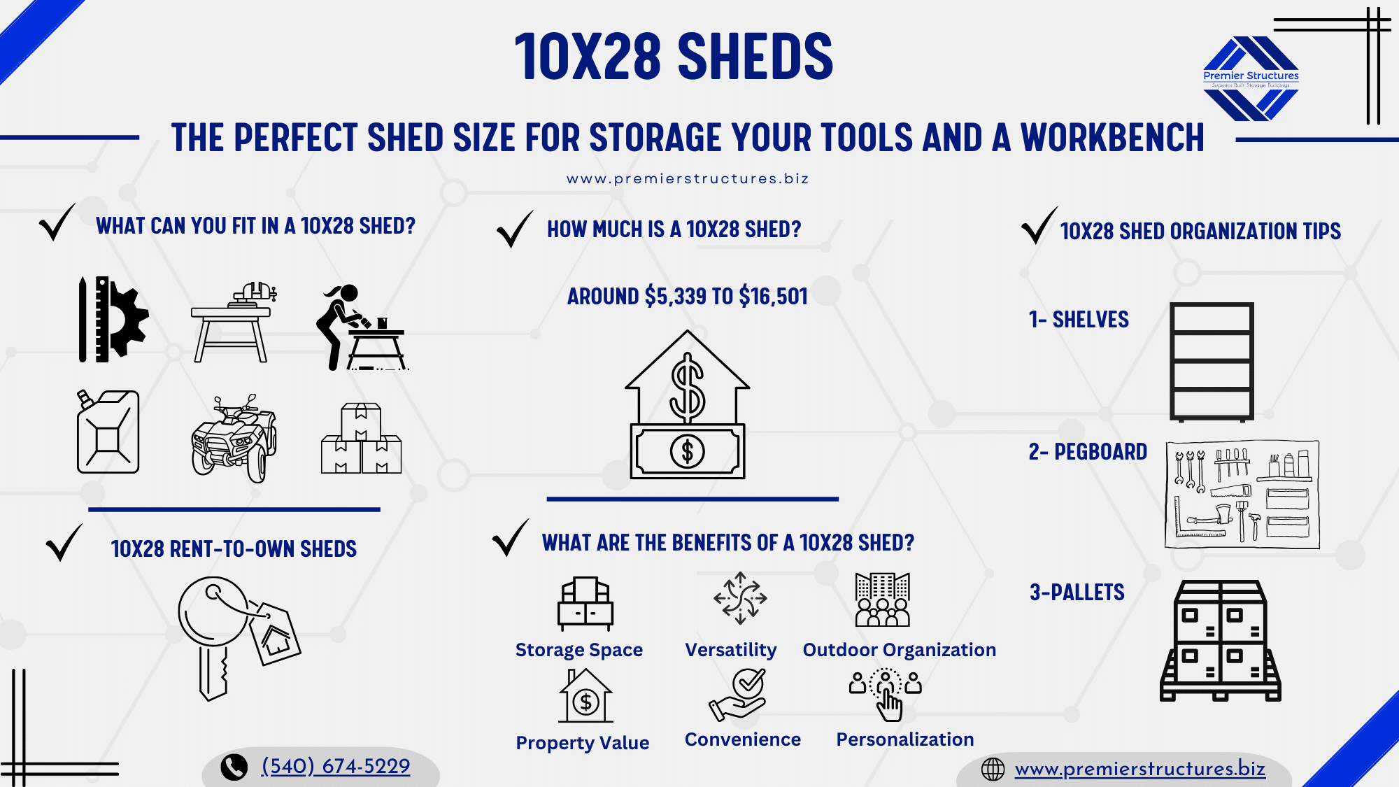 10x28 shed storage information