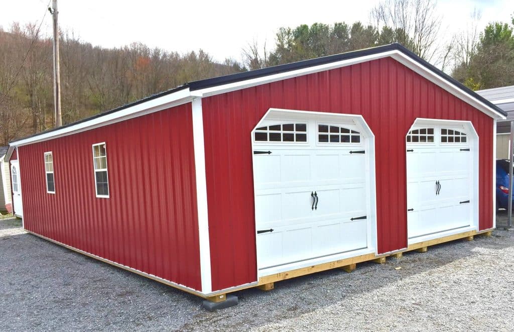 red metal doublewide garage for sale in glade springs va