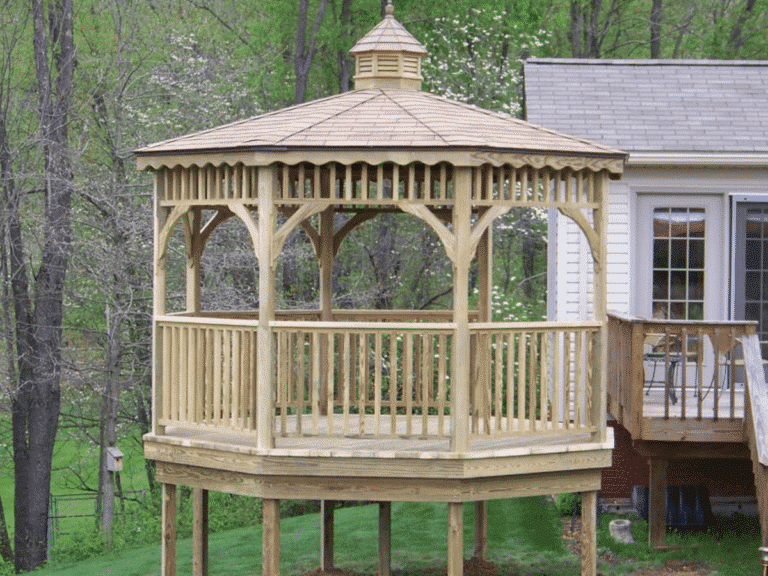 gazebo connected to a patio in southwestern va