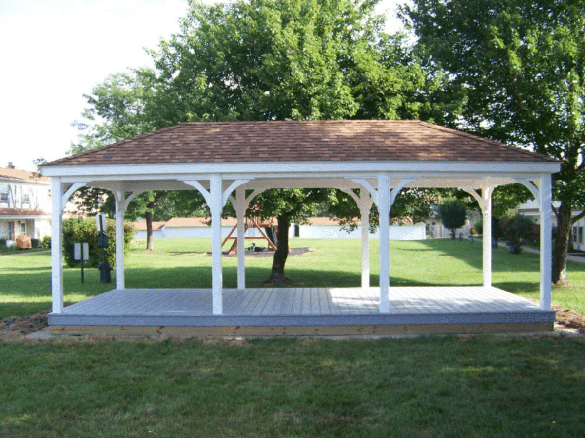 outdoor pavilions made from vinyl in va