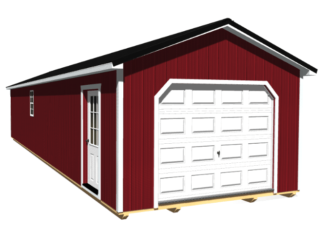 design your single car prefab metal garage in 3D with our builder