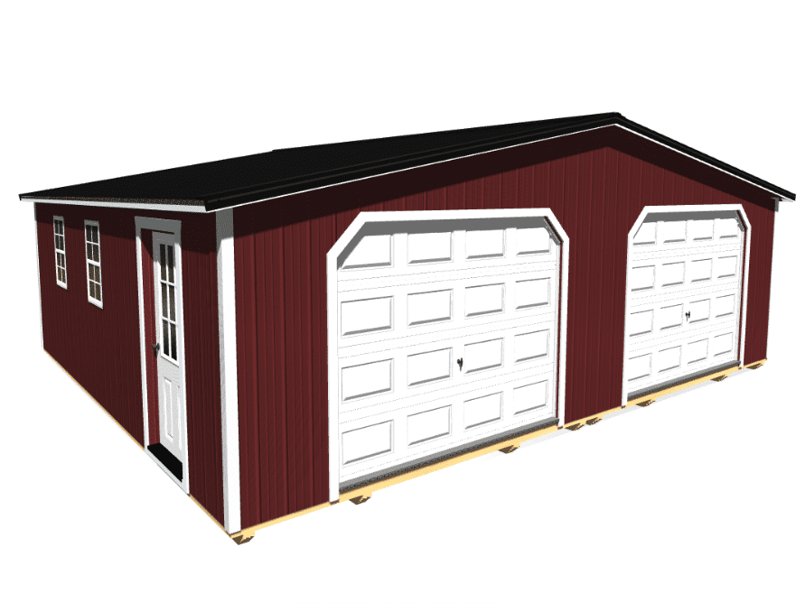design your own metal doublewide prefab garage with our 3D shed builder