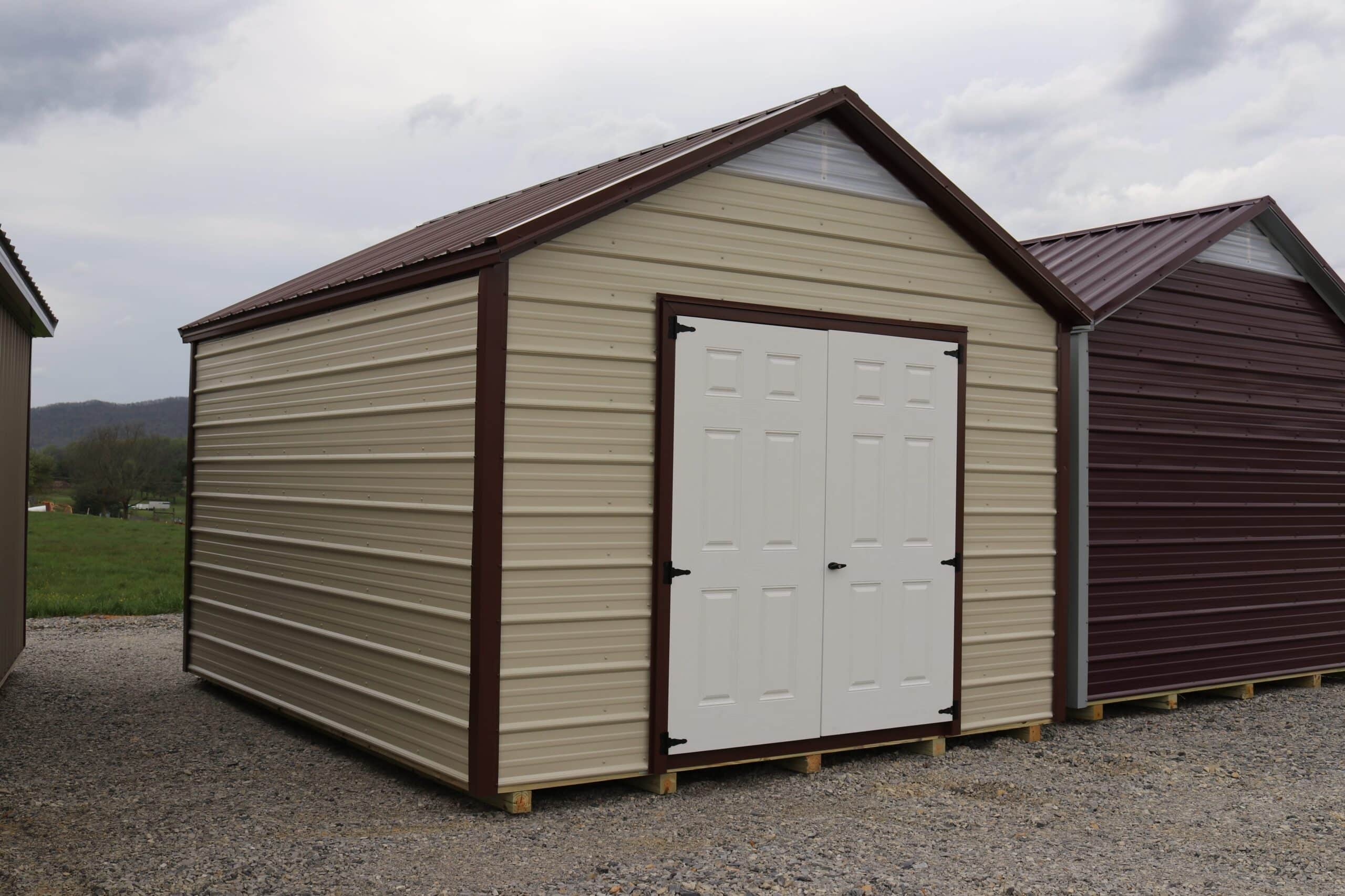 Economy A-frame metal shed durable prefab metal sheds premier structures