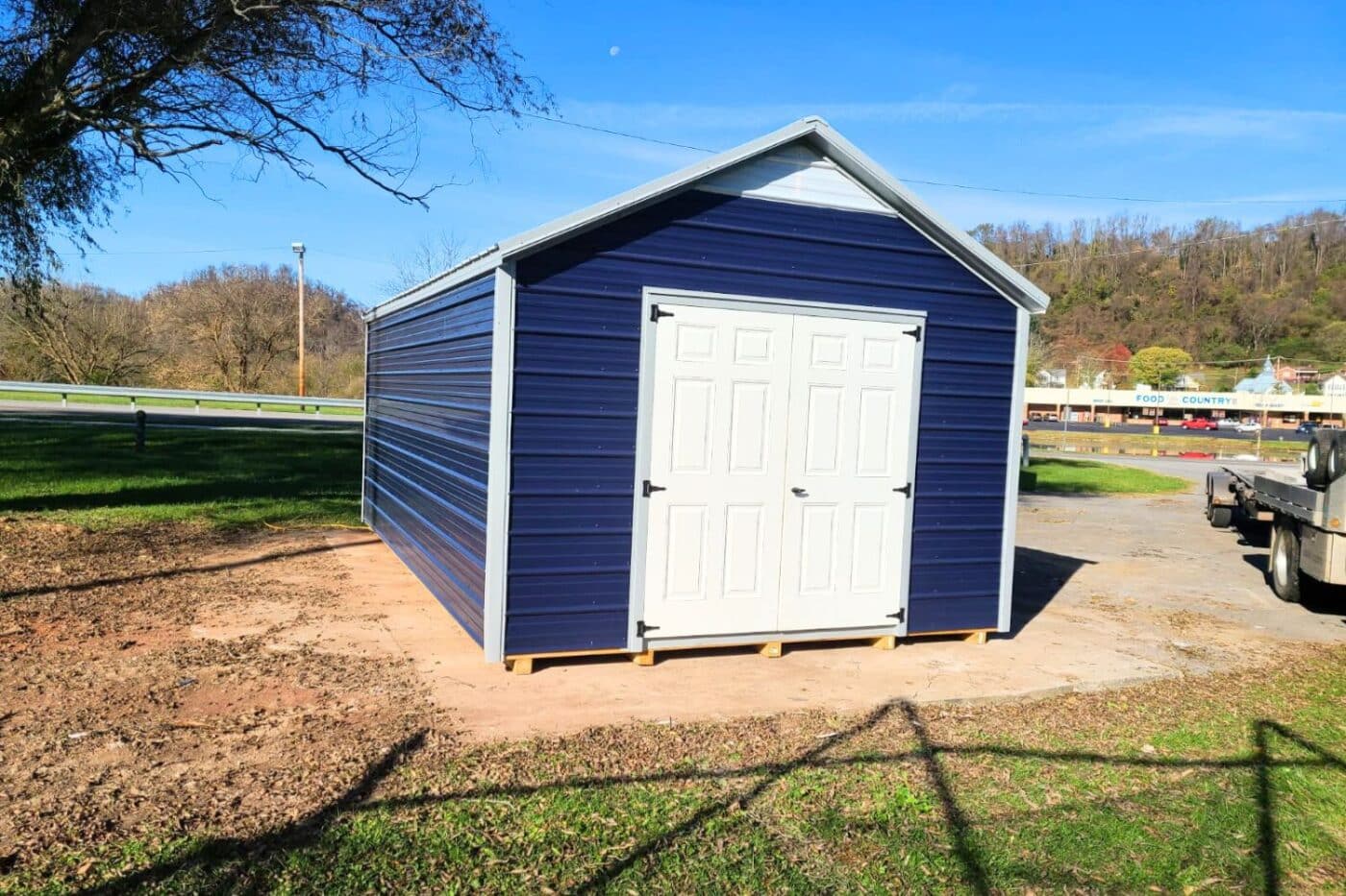 shed maintenance tips blue shed with white trim and roof