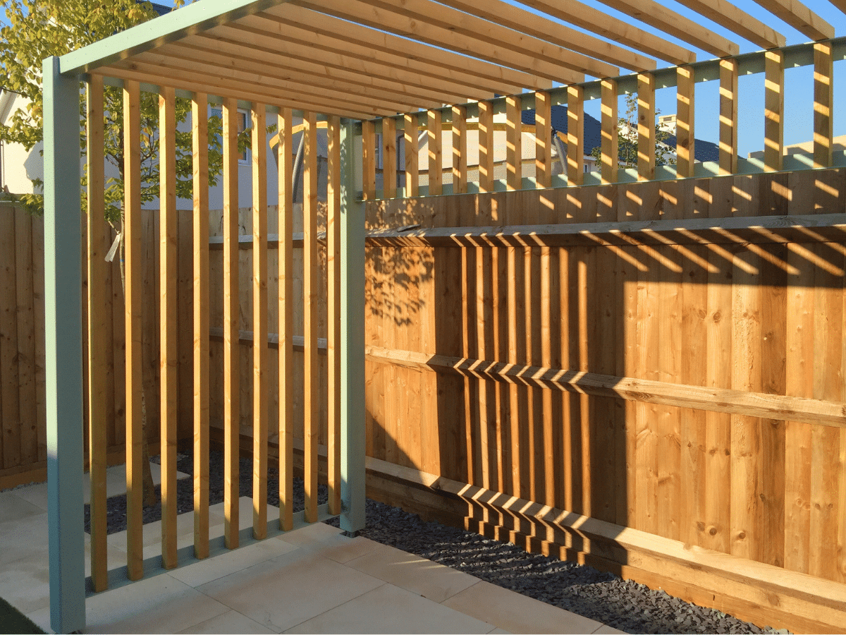 shed pergola for a makeover idea